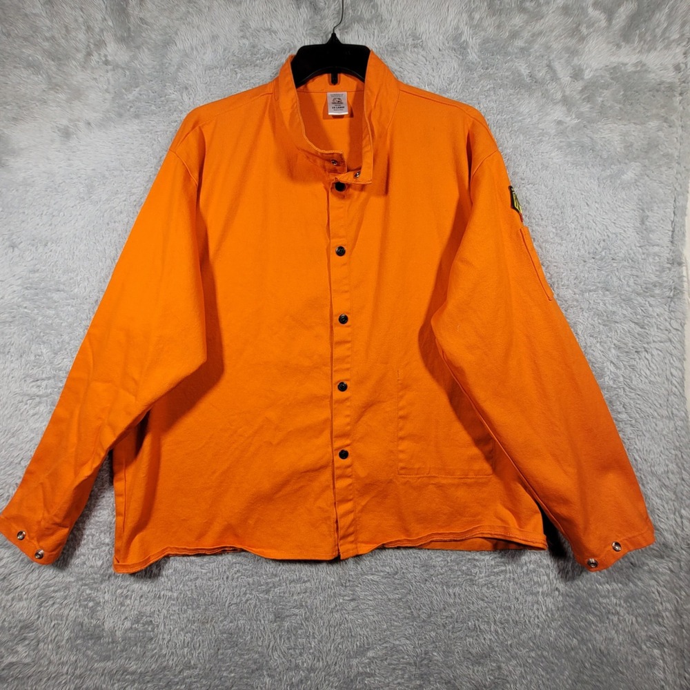 Black Stallion‎ Welding Jacket Shirt Mens 3X-Large Orange FR Cotton